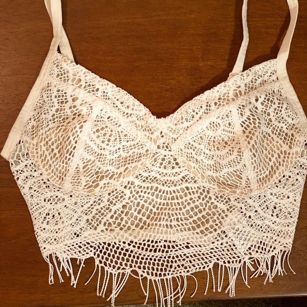 Crochet lace bralette